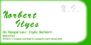 norbert ilyes business card