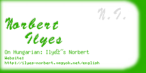 norbert ilyes business card